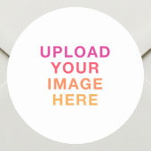 Sticker Rond Business Logo Image White