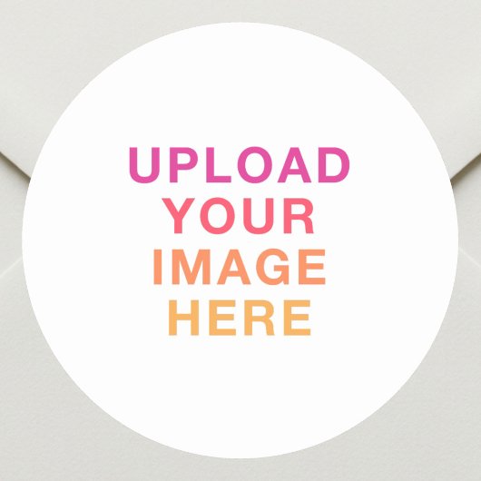 Sticker Rond Business Logo Image White