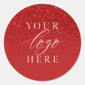 Sticker Rond Business Logo Red Christmas (Devant)