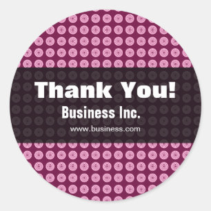 Sticker Rond Business Retro Cercles Moderne Rose