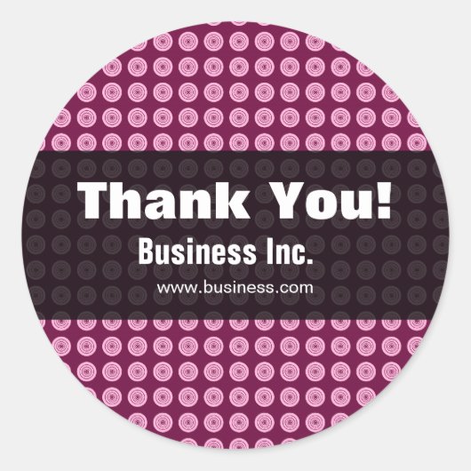Sticker Rond Business Retro Cercles Moderne Rose (Devant)