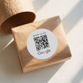 Sticker Rond Business Review on Google QR Code