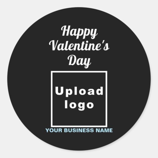 Sticker Rond Business Valentine Greeting On Navy Blue  (Devant)