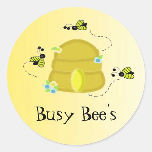 Sticker Rond Busy Bee's (Devant)