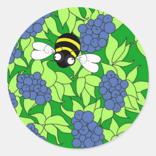Sticker Rond Busy Busy Bee Collection - Blueberry Delight