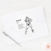 Sticker Rond BUTCH (lesbienne) (Enveloppe)