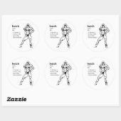 Sticker Rond BUTCH (lesbienne) (Feuille)