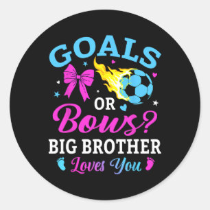 Sticker Rond Buts ou arcs Grand frère t'aime Foot Genre 