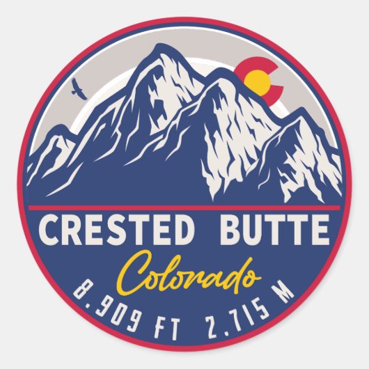 Sticker Rond Butte au pilon Colorado - Camping Randonnées Souve (Devant)