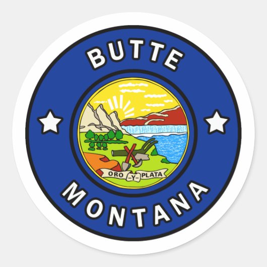 Sticker Rond Butte Montana (Devant)