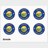 Sticker Rond Butte Montana (Feuille)