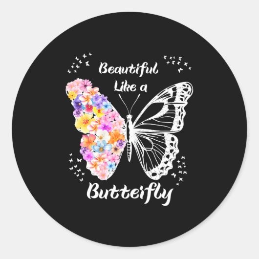 Sticker Rond Butterfly (Devant)
