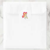 Sticker Rond Butterfly as Wizard with Magic Mur (Sac)