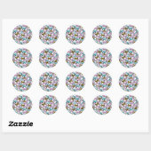Sticker Rond Butterfly & flora pattern iPad case (Feuille)