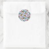 Sticker Rond Butterfly & flora pattern iPad case (Sac)