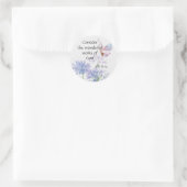 Sticker Rond Butterfly Inspirational Quota Garden Flowers (Sac)