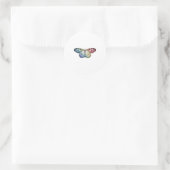Sticker Rond Butterfly Rainbow (Sac)