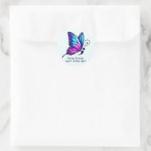 Sticker Rond Butterfly Semicolon Your Story Suicide Awareness  (Sac)