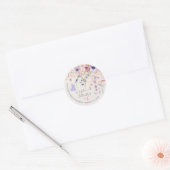 Sticker Rond Butterfly Wildflower Bridal Shower (Enveloppe)