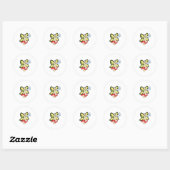 Sticker Rond Butterfly with Soap bubbles (Feuille)