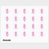 Sticker Rond Buvez-Moi Enked Rose (Feuille)