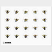Sticker Rond Buzzy BEE - Conservation - Ecologie - Nature - (Feuille)