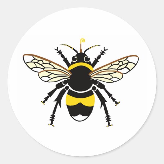 Sticker Rond Buzzy BEE - Conservation - Ecologie - Nature - (Devant)