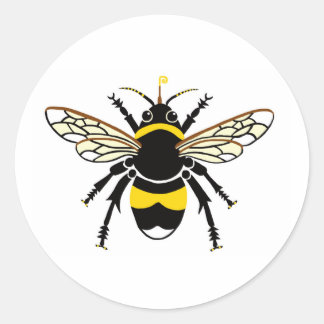 Sticker Rond Buzzy BEE - Conservation - Ecologie - Nature -