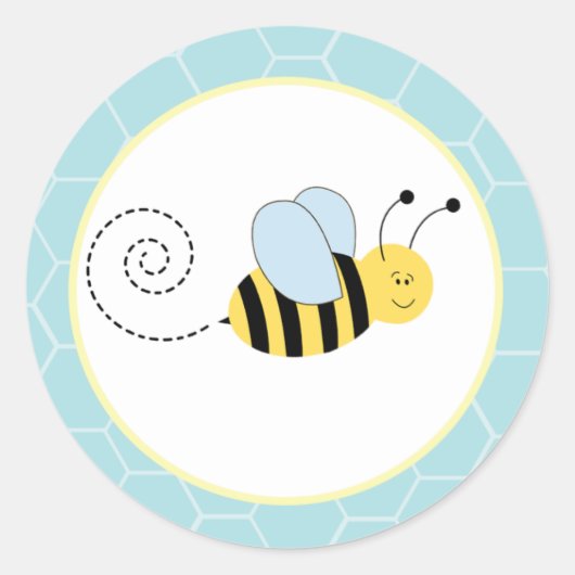 Sticker Rond Buzzy Bees Bumble Bee Envelope Seals / Toppers 20 (Devant)
