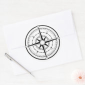 Sticker Rond BW Compass (Enveloppe)