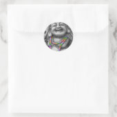 Sticker Rond bw gay buddah (Sac)