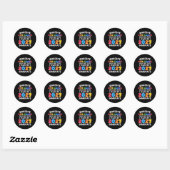 Sticker Rond Bye 8E Classe De 2027 Diplômée 8E Classe (Feuille)
