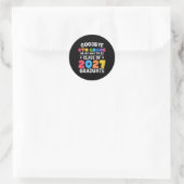 Sticker Rond Bye 8E Classe De 2027 Diplômée 8E Classe (Sac)