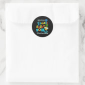Sticker Rond Bye Bye School Hello Pool #busdriversquad Funny Bu (Sac)