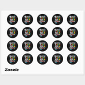 Sticker Rond Bye Bye School Hello Pool I (Feuille)