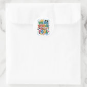 Sticker Rond Bye Bye School Hello Pool Summer Break Professeur  (Sac)
