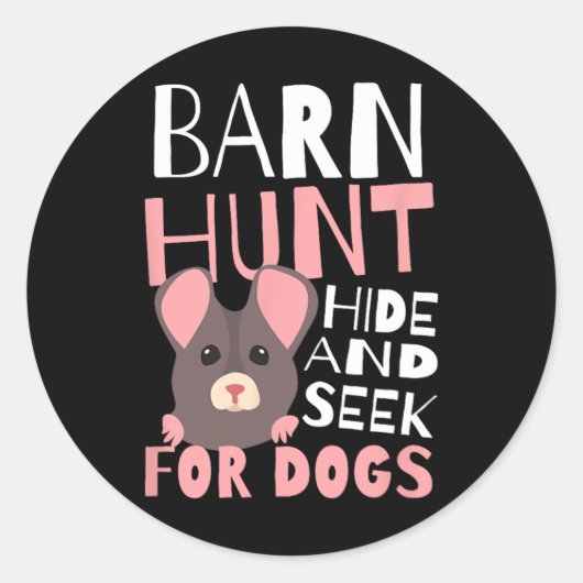 Sticker Rond Byrn Hunt Cacher Et Chercher Design Rn Hunt (Devant)