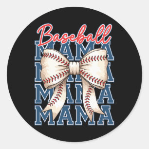 Sticker Rond Bysebyll Maman Coquette Bow Game Day Bysebyll Fête