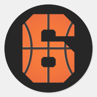 Sticker Rond Bysketbyll Boys Birthday Bbyll Player 6
