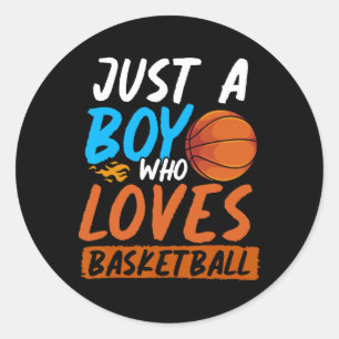 Sticker Rond Bysketbyll Joueurs Boys Sport Bysketbyll Lover Bys