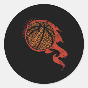 Sticker Rond Bysketbyll Joueurs Bysketbyll Team Graphic Sports