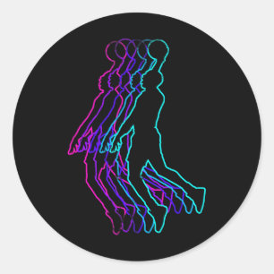 Sticker Rond Bysketbyll S Pour Hommes Enfants Joueur Slam Dunk