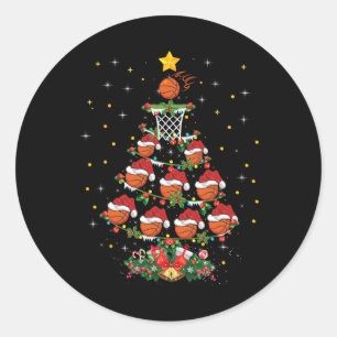 Sticker Rond Bysketbyll Sports Lover Xmas Cadeau Bysketbyll Chr