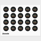 Sticker Rond C&# ; C'Est Étrange D'Être Le Même Âge Que Les Per (Feuille)