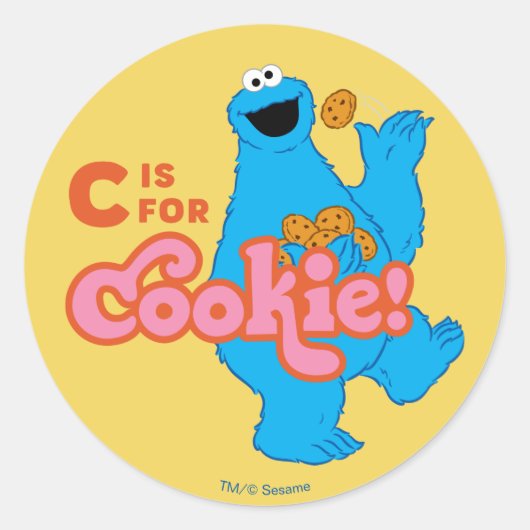 Sticker Rond C c'est pour Cookie (Devant)