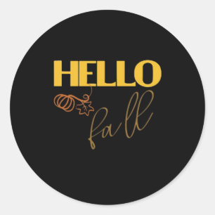 Sticker Rond C’est automne Y’all Automne Laisser design Citroui