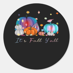 Sticker Rond C’est l’automne Y’all Drôle magique Halloween Citr
