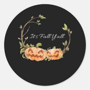 Sticker Rond C’est l’automne Y’all Halloween Cool unique