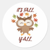 Sticker Rond C’est la citation de l’automne Y’all tendance (Devant)