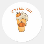 Sticker Rond C’est le Fall Y’all Classic Retro (Devant)